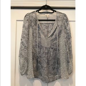 Joie silk long sleeve peasant blouse xs